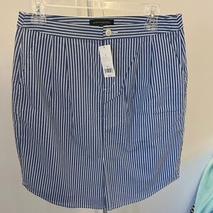 Banana Republic Navy Striped Pencil Skirt
